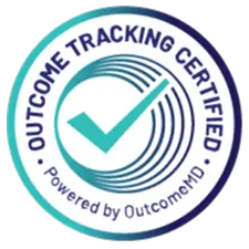 OutcomeMD application icon representing five-year patient outcomes tracking after repair