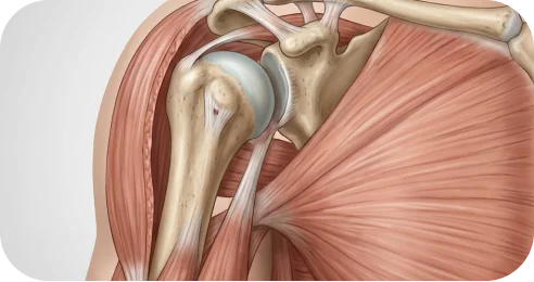 Illustration comparing traumatic, acute-on-chronic, and chronic degenerative rotator cuff tears
